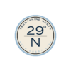 TwentyNine North 29°N Gulf Coast Life Vinyl Sticker TwentyNine North 29°N Gulf Coast Life round vinyl sticker in navy, cream and coastal blue.